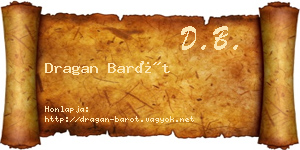 Dragan Barót névjegykártya
